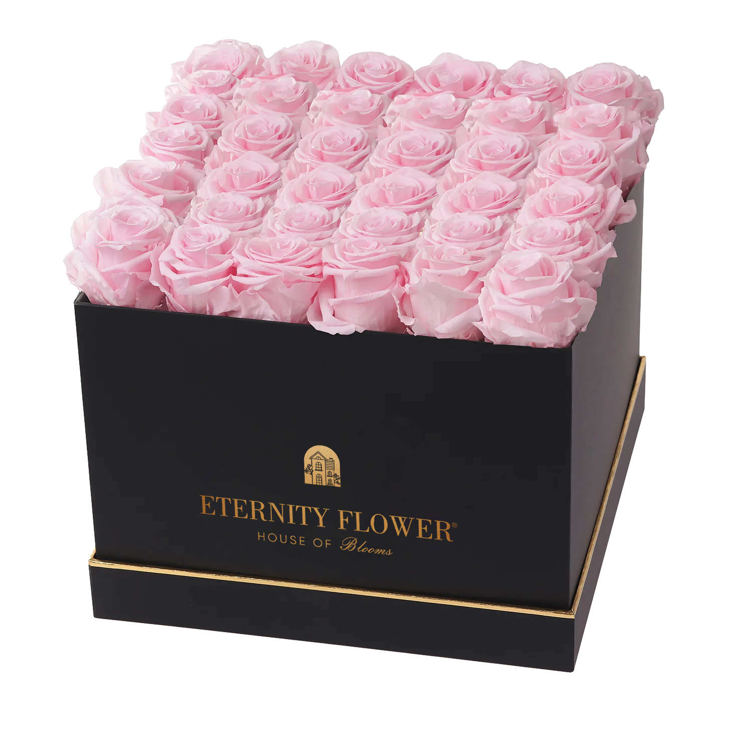 Deluxe Black Box | Pink Martini Roses | Eternity Flower®